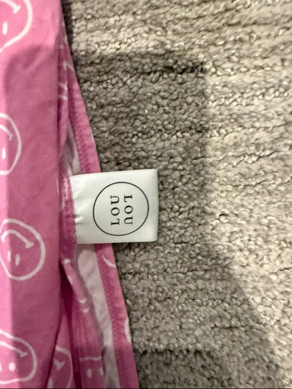 Pink Smiley Pattern Baby Swaddle Blanket - Soft Jersey Wrap